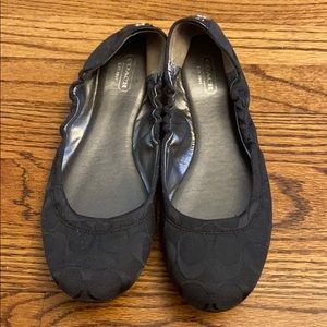 Coach Black Flats